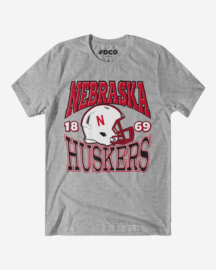 Nebraska Cornhuskers Classic Team Helmet T-Shirt FOCO S - FOCO.com