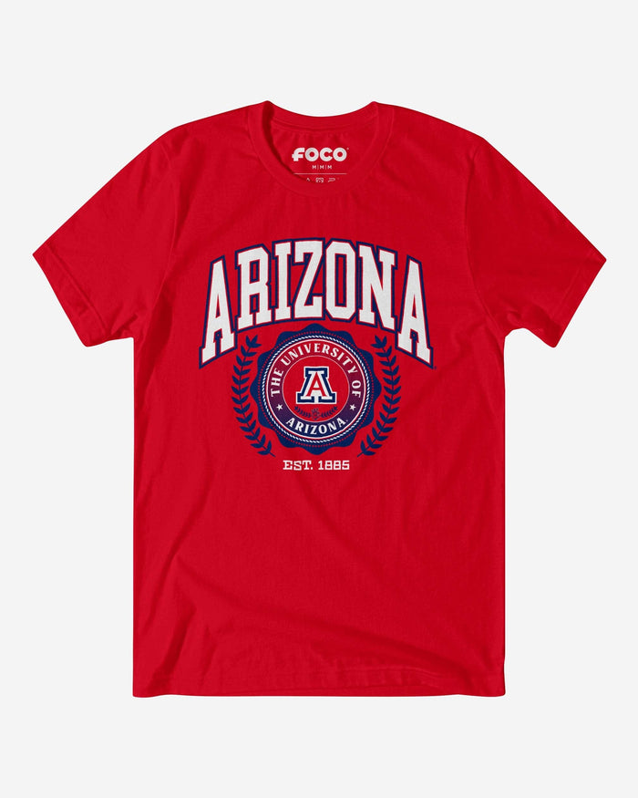 Arizona Wildcats Team Crest T-Shirt FOCO Red S - FOCO.com