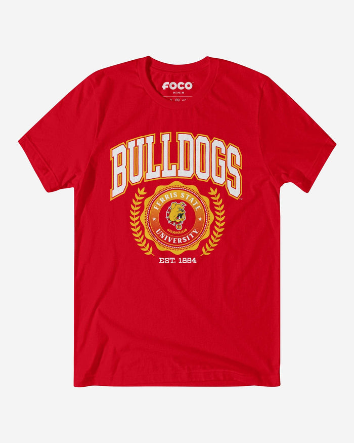 Ferris State Bulldogs Team Crest T-Shirt FOCO Red S - FOCO.com