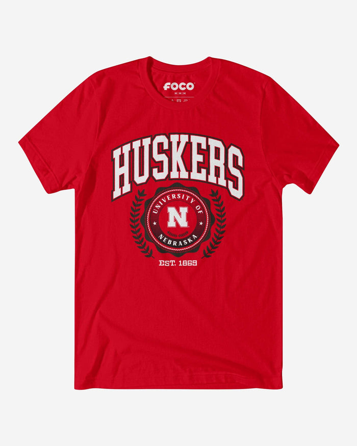 Nebraska Cornhuskers Team Crest T-Shirt FOCO Red S - FOCO.com