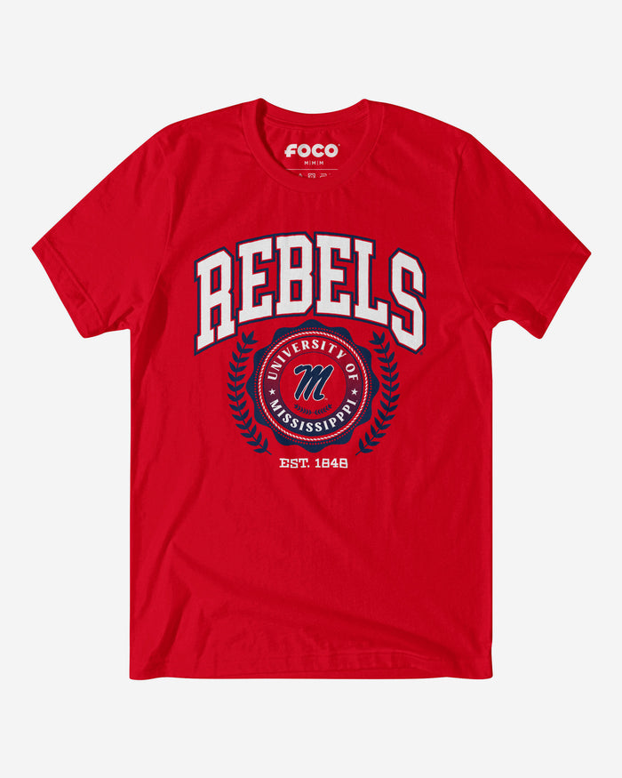 Ole Miss Rebels Team Crest T-Shirt FOCO Red S - FOCO.com