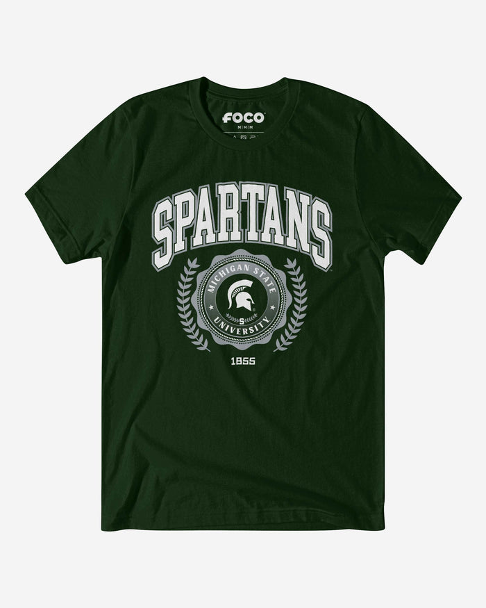 Michigan State Spartans Team Crest T-Shirt FOCO Forest S - FOCO.com