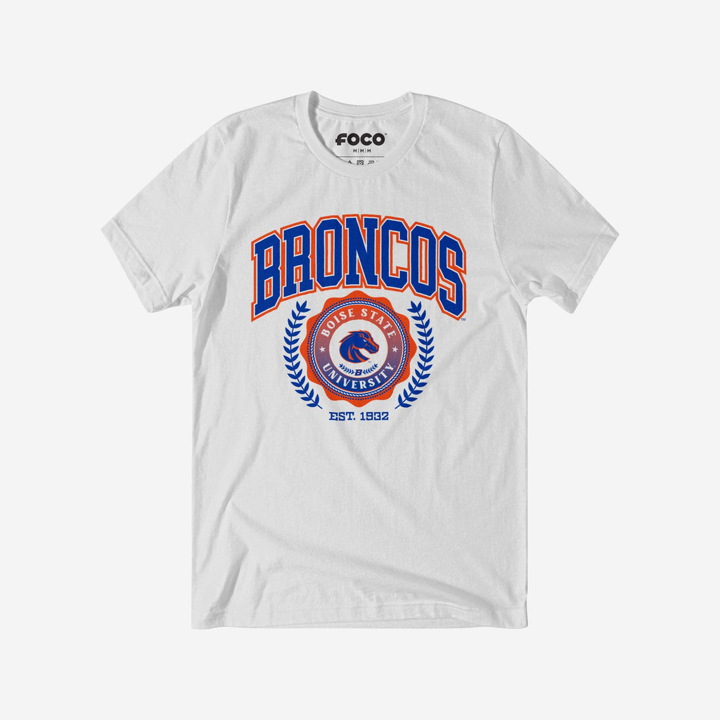 Boise State Broncos Team Crest T-Shirt FOCO White S - FOCO.com