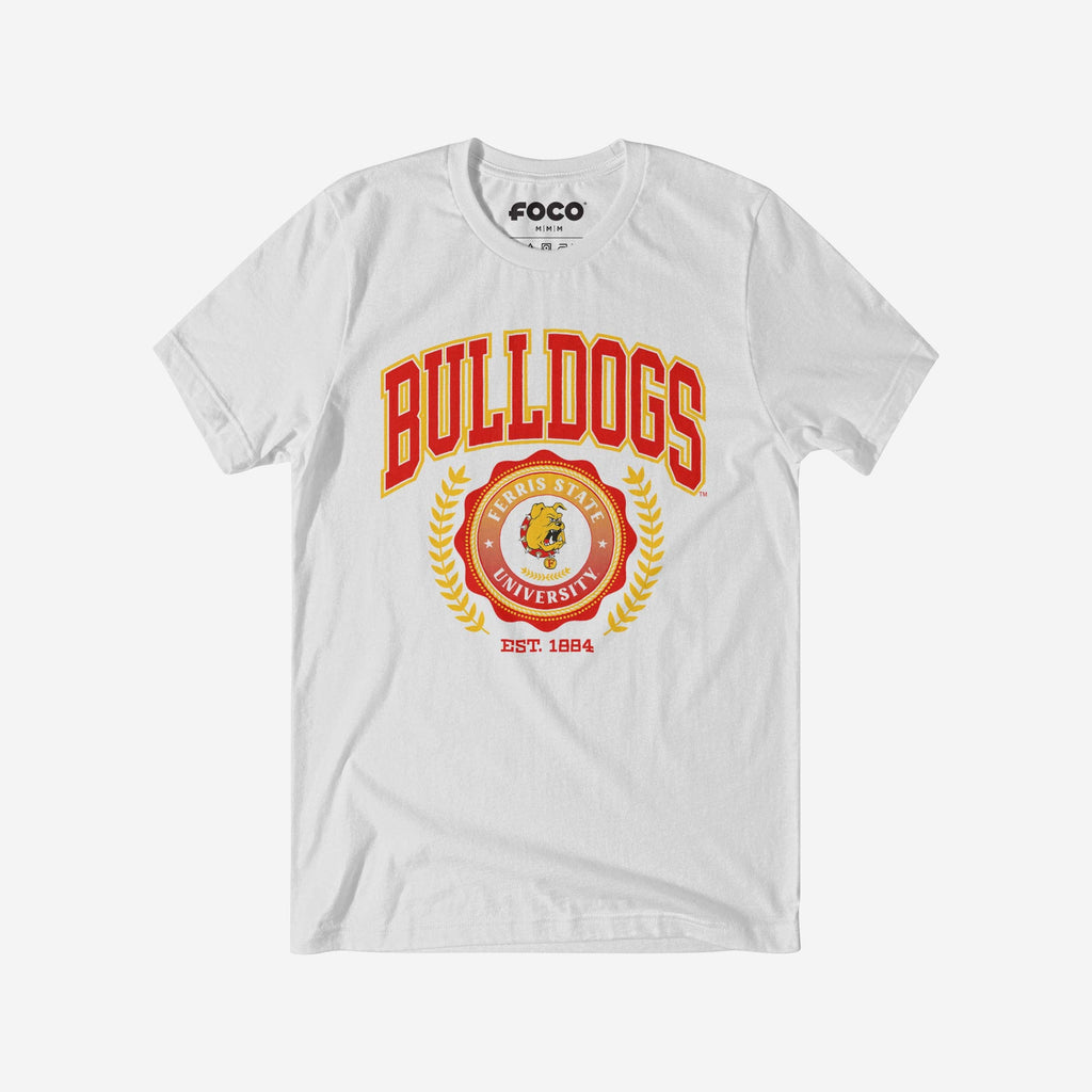 Ferris State Bulldogs Team Crest T-Shirt FOCO White S - FOCO.com