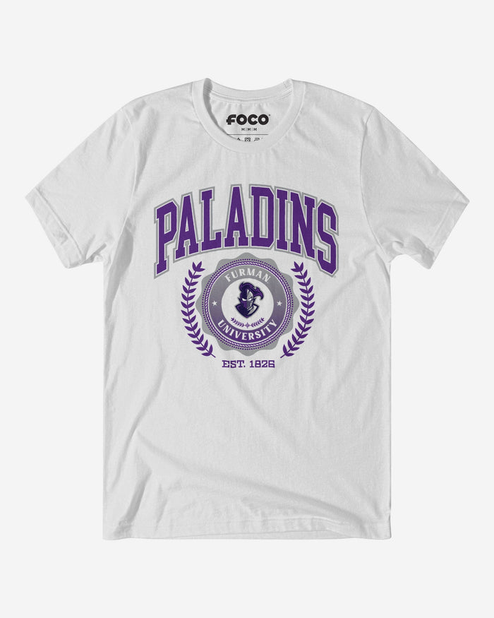 Furman Paladins Team Crest T-Shirt FOCO White S - FOCO.com