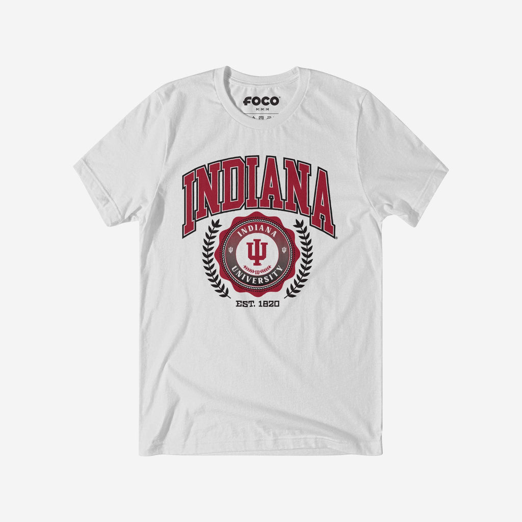 Indiana Hoosiers Team Crest T-Shirt FOCO White S - FOCO.com