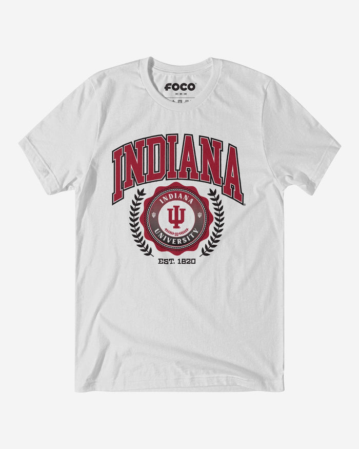 Indiana Hoosiers Team Crest T-Shirt FOCO White S - FOCO.com