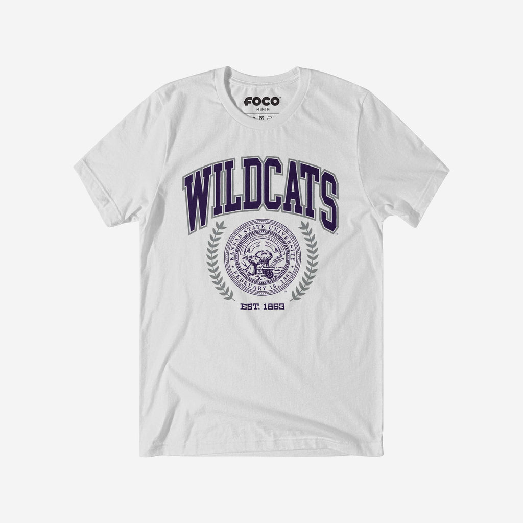 Kansas State Wildcats Team Crest T-Shirt FOCO White S - FOCO.com