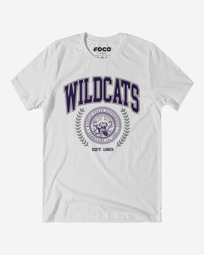 Kansas State Wildcats Team Crest T-Shirt FOCO White S - FOCO.com