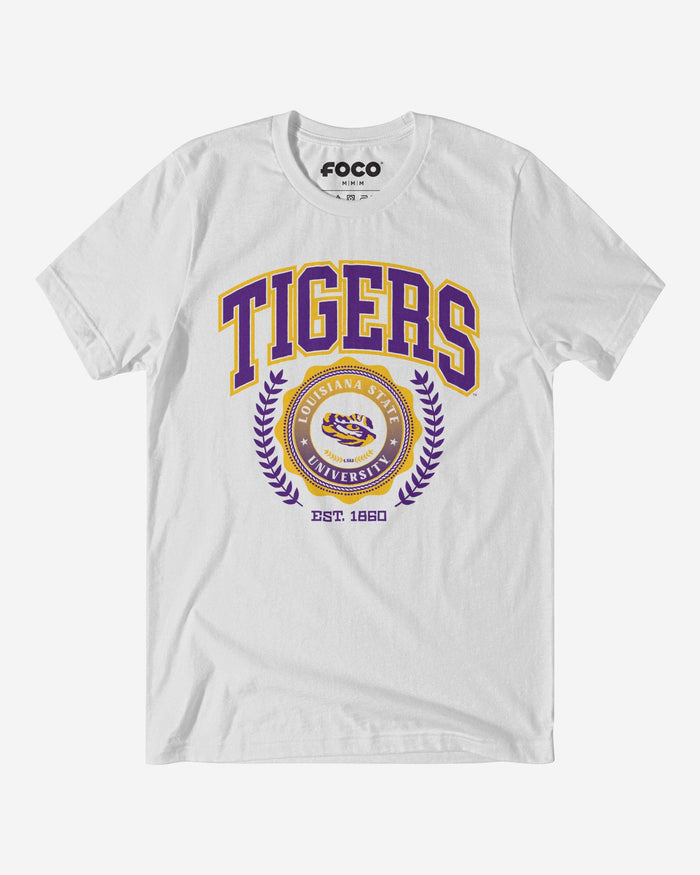 LSU Tigers Team Crest T-Shirt FOCO White S - FOCO.com