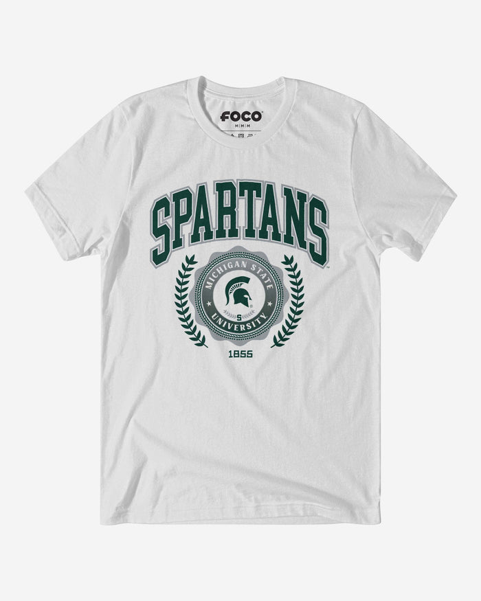 Michigan State Spartans Team Crest T-Shirt FOCO White S - FOCO.com