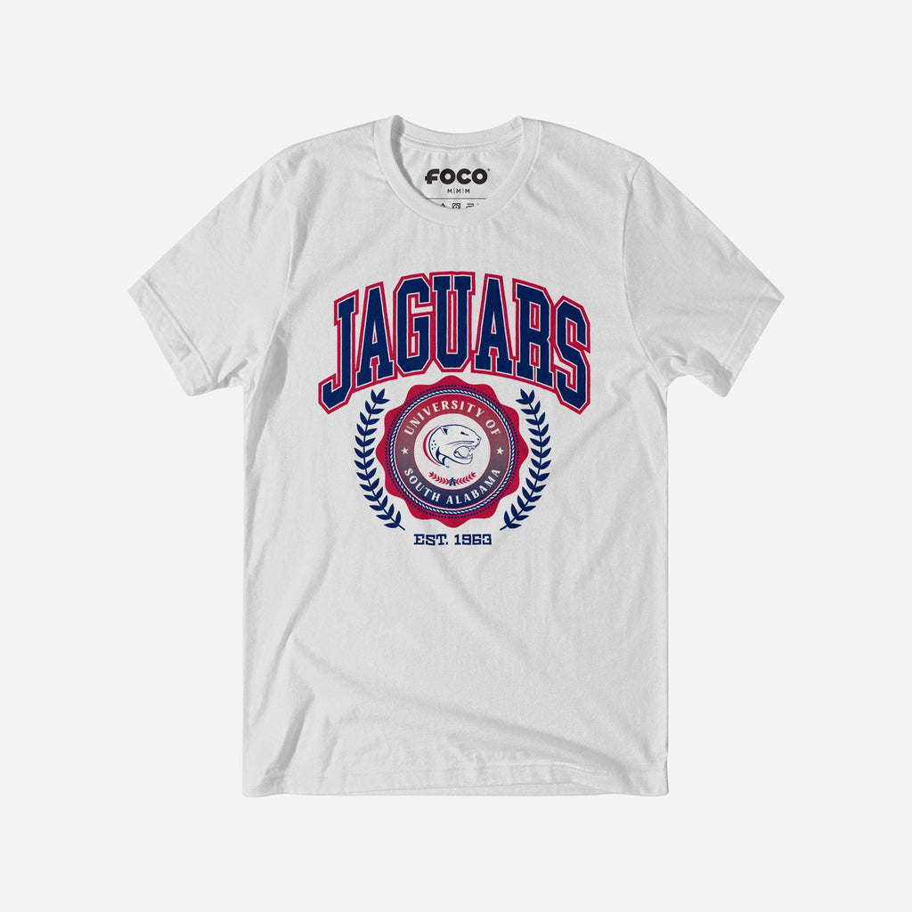 South Alabama Jaguars Team Crest T-Shirt FOCO White S - FOCO.com