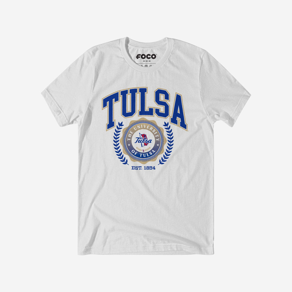 Tulsa Golden Hurricane Team Crest T-Shirt FOCO White S - FOCO.com