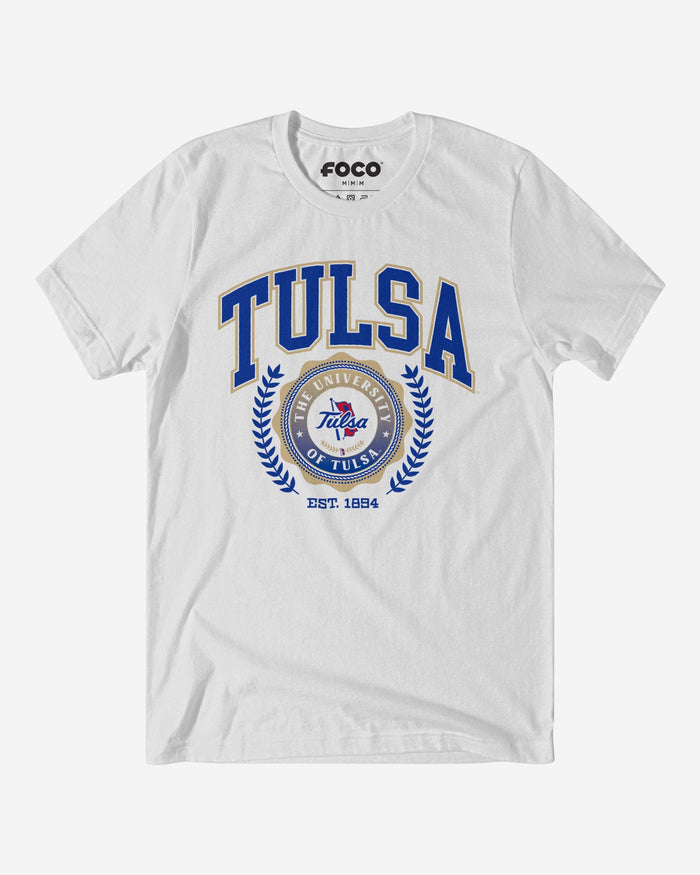 Tulsa Golden Hurricane Team Crest T-Shirt FOCO White S - FOCO.com