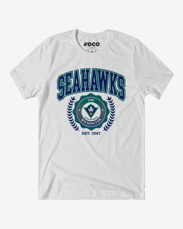 UNC Wilmington Seahawks Team Crest T-Shirt FOCO White S - FOCO.com