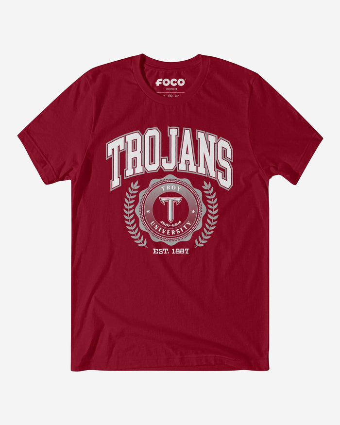 Troy Trojans Team Crest T-Shirt FOCO Cardinal S - FOCO.com