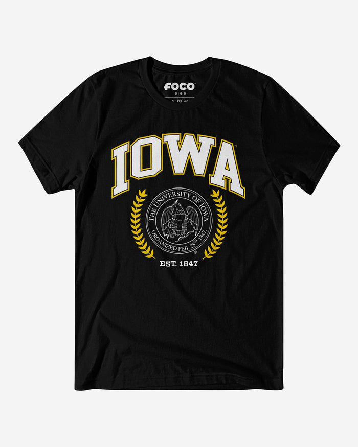 Iowa Hawkeyes Team Crest T-Shirt FOCO Black S - FOCO.com