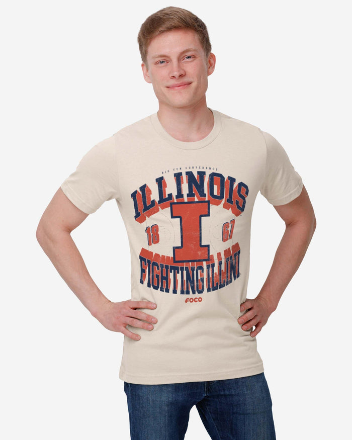 Illinois Fighting Illini Court Arched Wordmark T-Shirt FOCO - FOCO.com