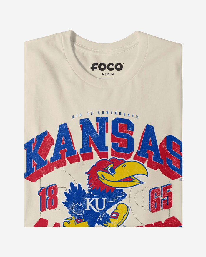 Kansas Jayhawks Court Arched Wordmark T-Shirt FOCO - FOCO.com