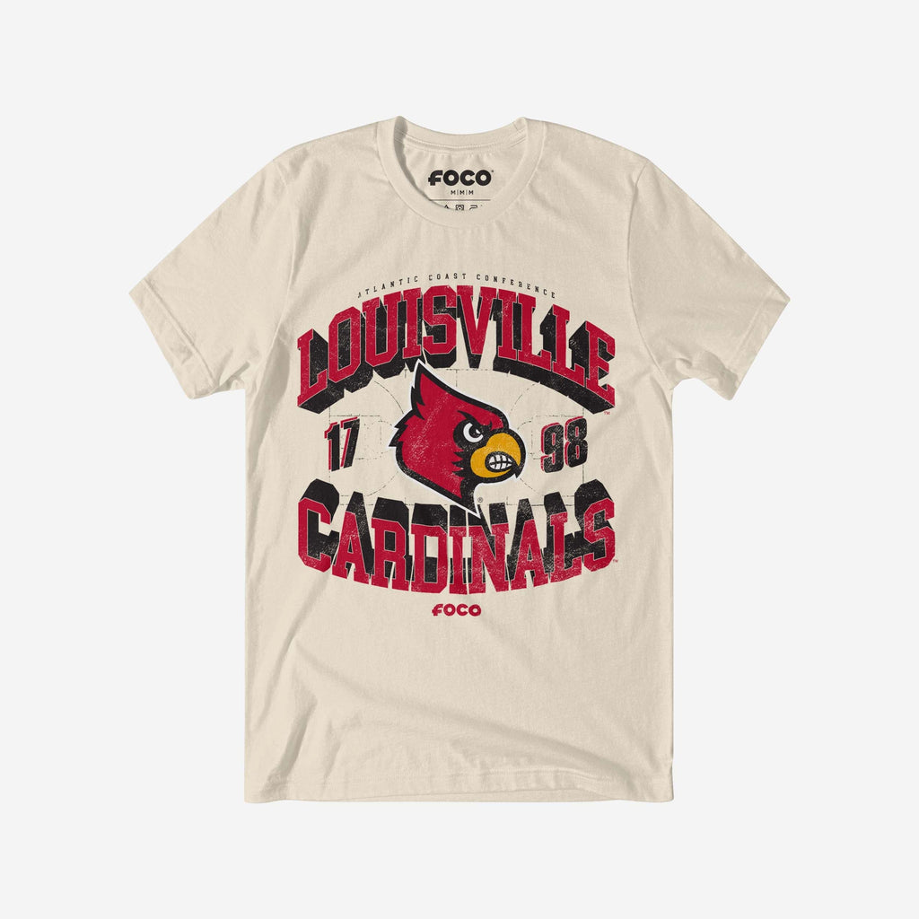 Louisville Cardinals Court Arched Wordmark T-Shirt FOCO S - FOCO.com