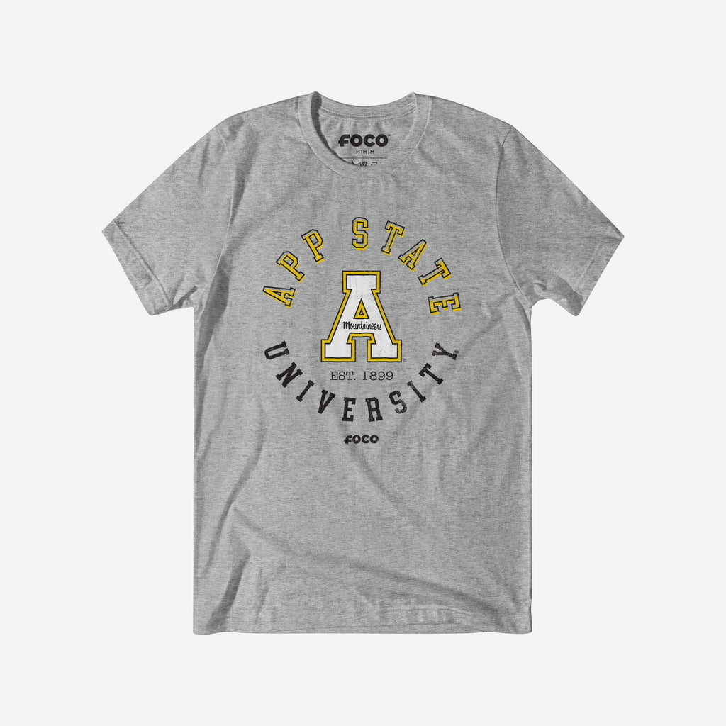 Appalachian State Mountaineers Circle Vintage T-Shirt FOCO S - FOCO.com