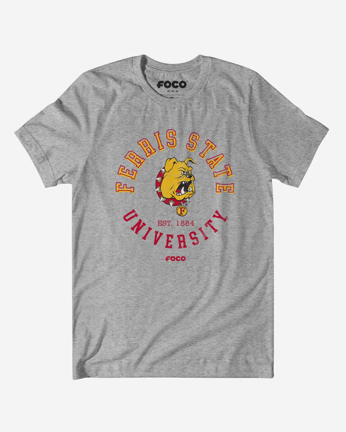 Ferris State Bulldogs Circle Vintage T-Shirt FOCO S - FOCO.com