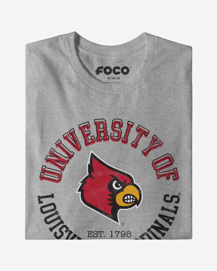 Louisville Cardinals Circle Vintage T-Shirt FOCO - FOCO.com