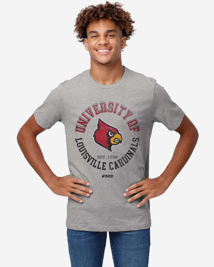 Louisville Cardinals Circle Vintage T-Shirt FOCO - FOCO.com
