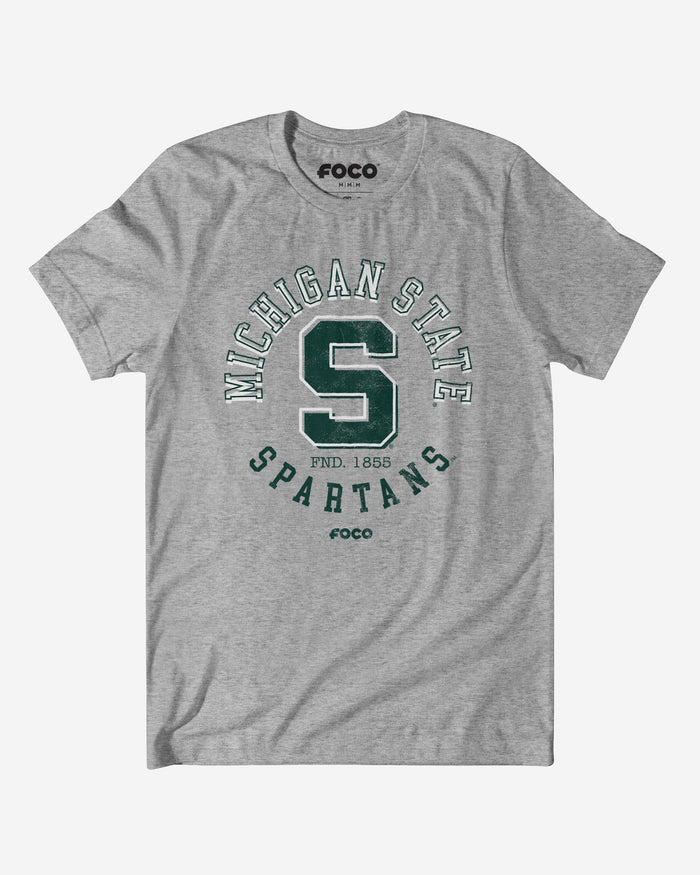 Michigan State Spartans Circle Vintage T-Shirt FOCO S - FOCO.com