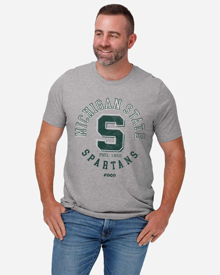 Michigan State Spartans Circle Vintage T-Shirt FOCO - FOCO.com