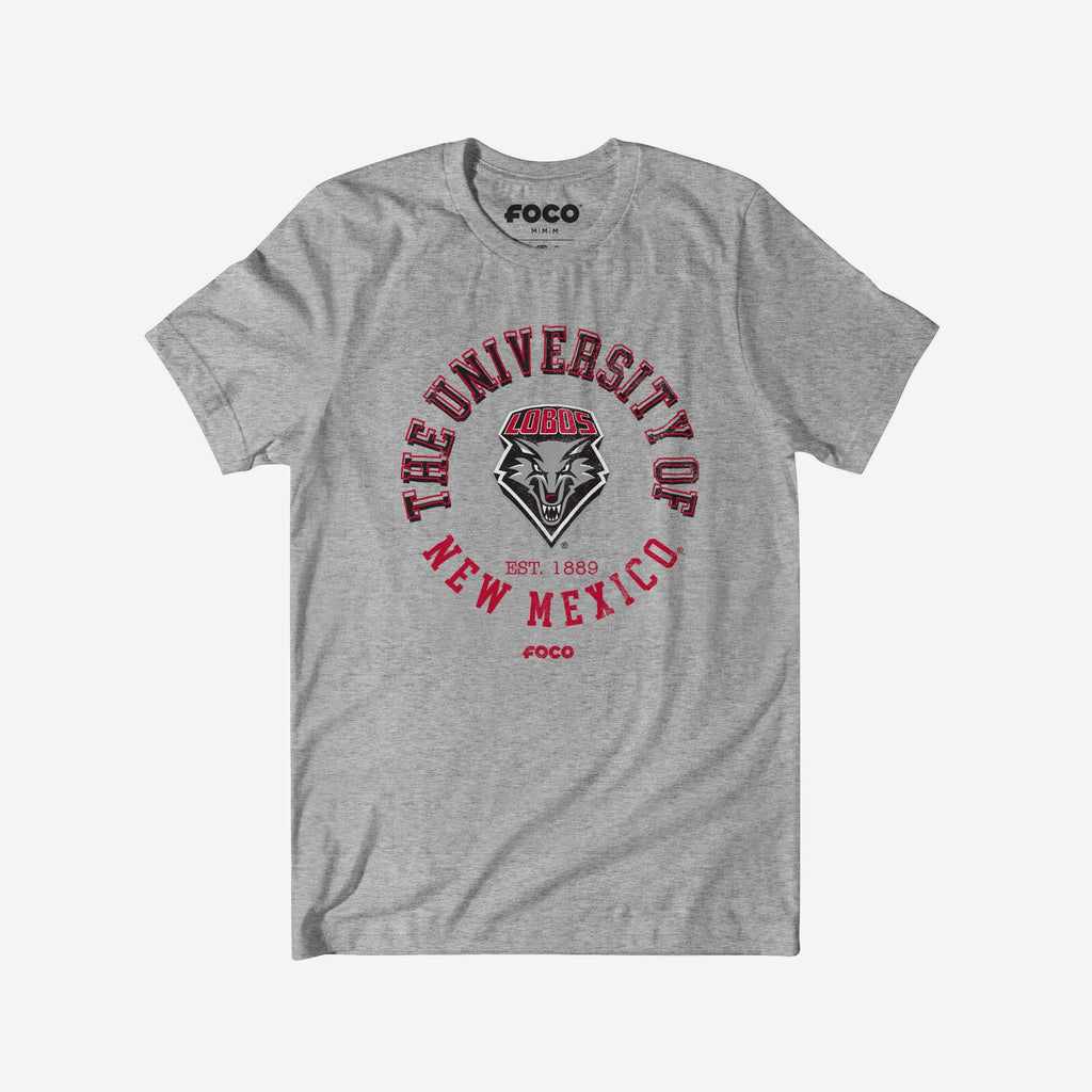 New Mexico Lobos Circle Vintage T-Shirt FOCO S - FOCO.com
