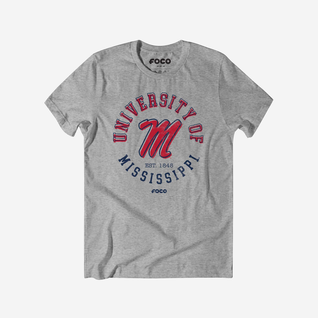 Ole Miss Rebels Circle Vintage T-Shirt FOCO S - FOCO.com