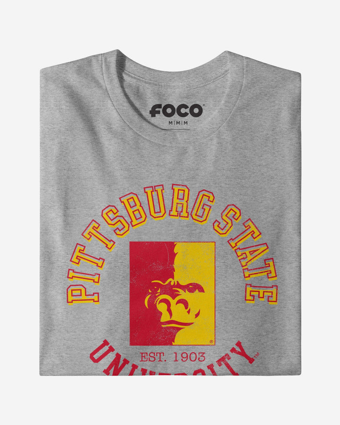 Pittsburg State Gorillas Circle Vintage T-Shirt FOCO - FOCO.com