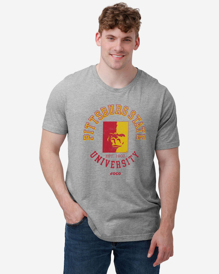 Pittsburg State Gorillas Circle Vintage T-Shirt FOCO - FOCO.com