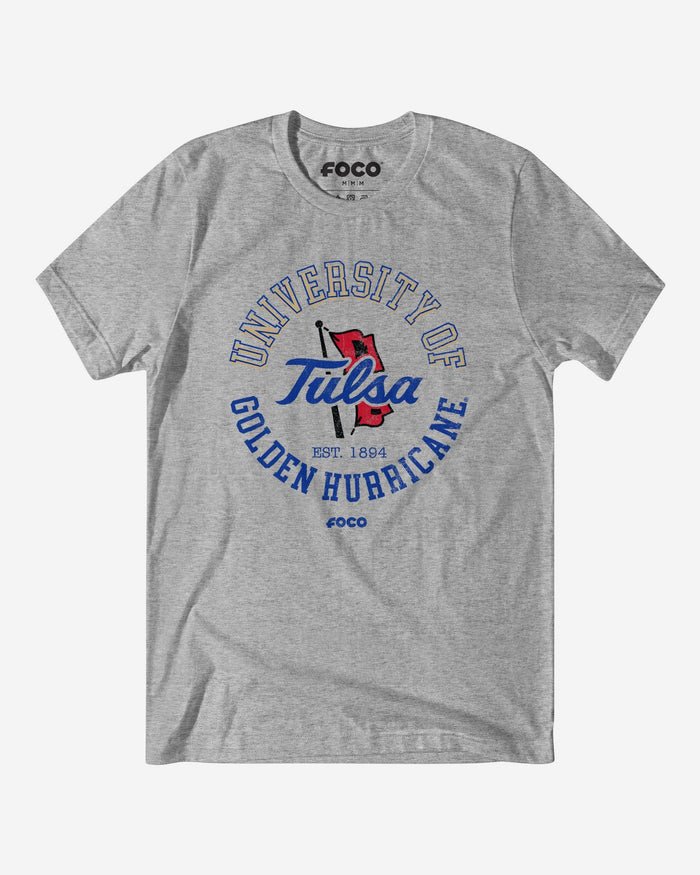 Tulsa Golden Hurricane Circle Vintage T-Shirt FOCO S - FOCO.com
