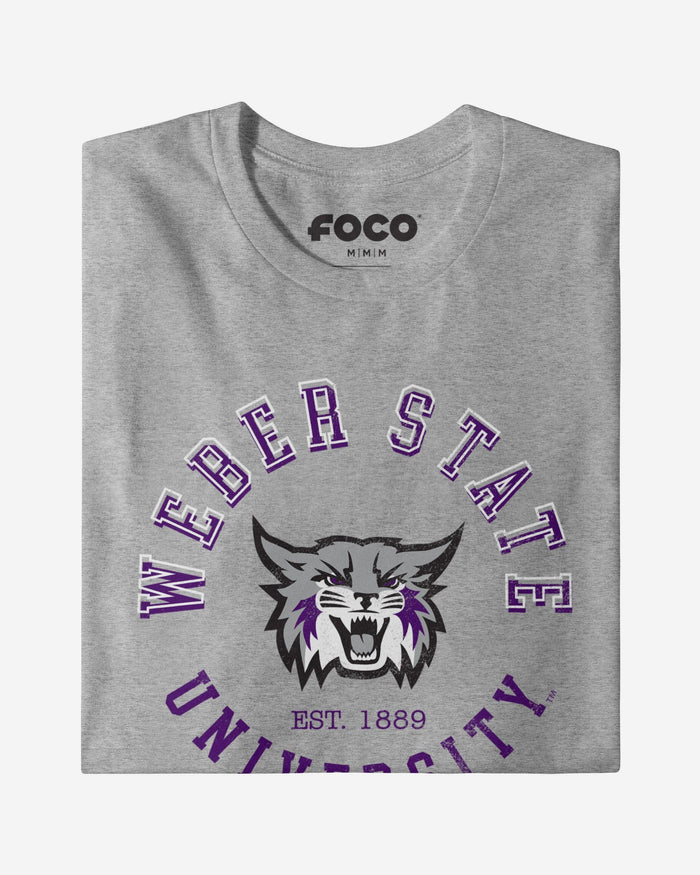 Weber State Wildcats Circle Vintage T-Shirt FOCO - FOCO.com