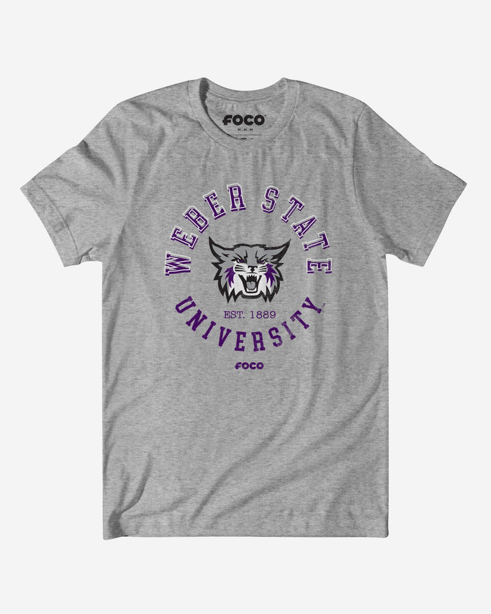Weber State Wildcats Circle Vintage T-Shirt FOCO S - FOCO.com