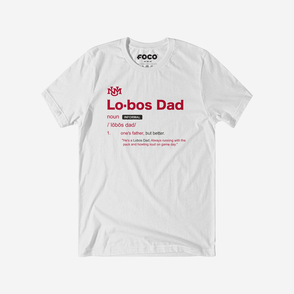New Mexico Lobos Dad Definition T-Shirt FOCO S - FOCO.com