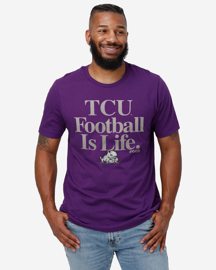 TCU Horned Frogs Football is Life T-Shirt FOCO - FOCO.com