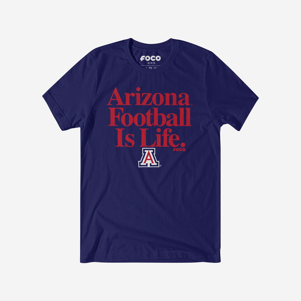 Arizona Wildcats Football is Life T-Shirt FOCO S - FOCO.com
