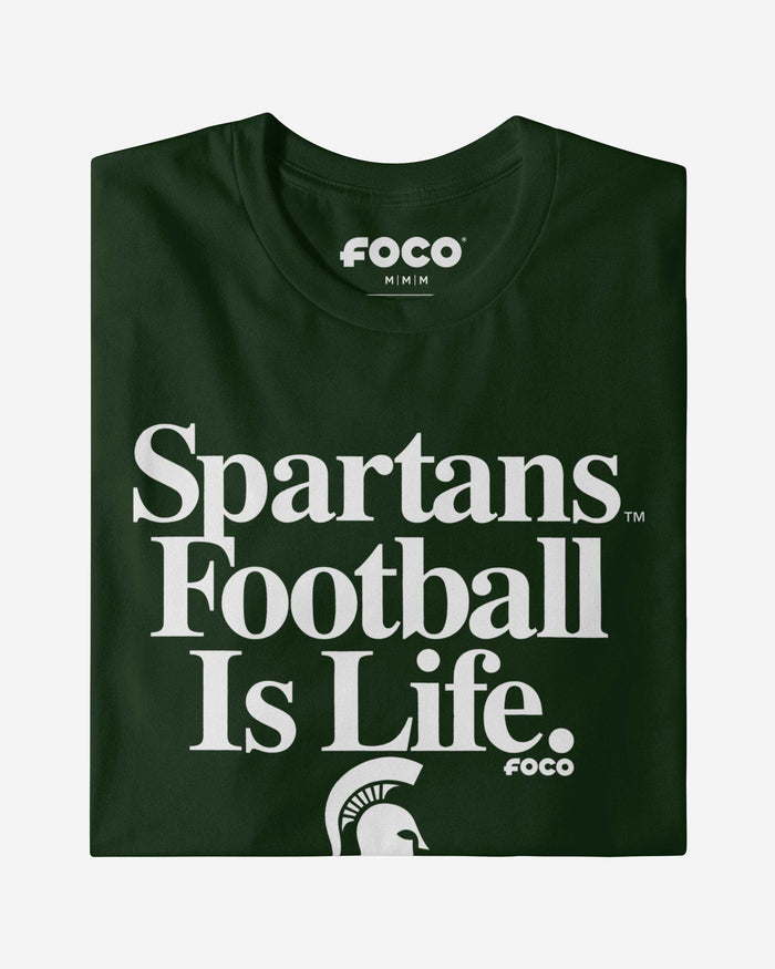 Michigan State Spartans Football is Life T-Shirt FOCO - FOCO.com