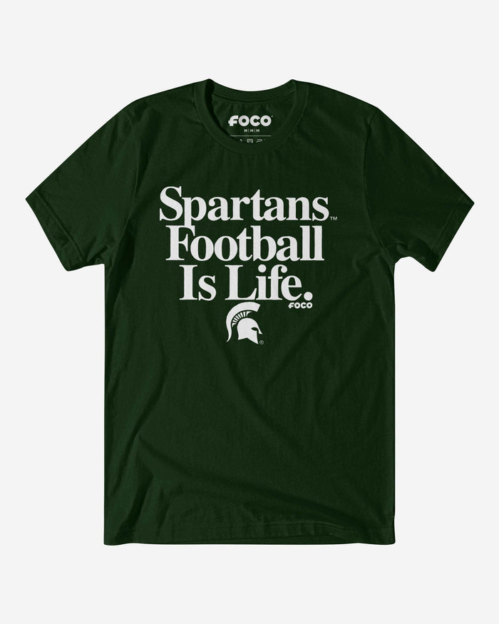 Michigan State Spartans Football is Life T-Shirt FOCO S - FOCO.com