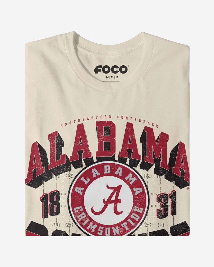 Alabama Crimson Tide Field Arched Wordmark T-Shirt FOCO - FOCO.com