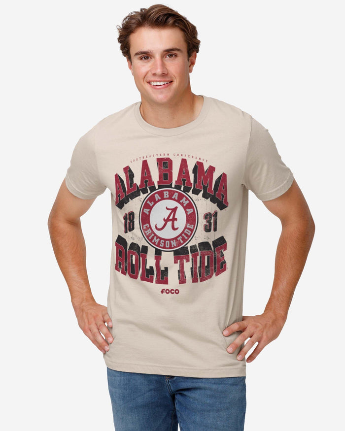 Alabama Crimson Tide Field Arched Wordmark T-Shirt FOCO - FOCO.com