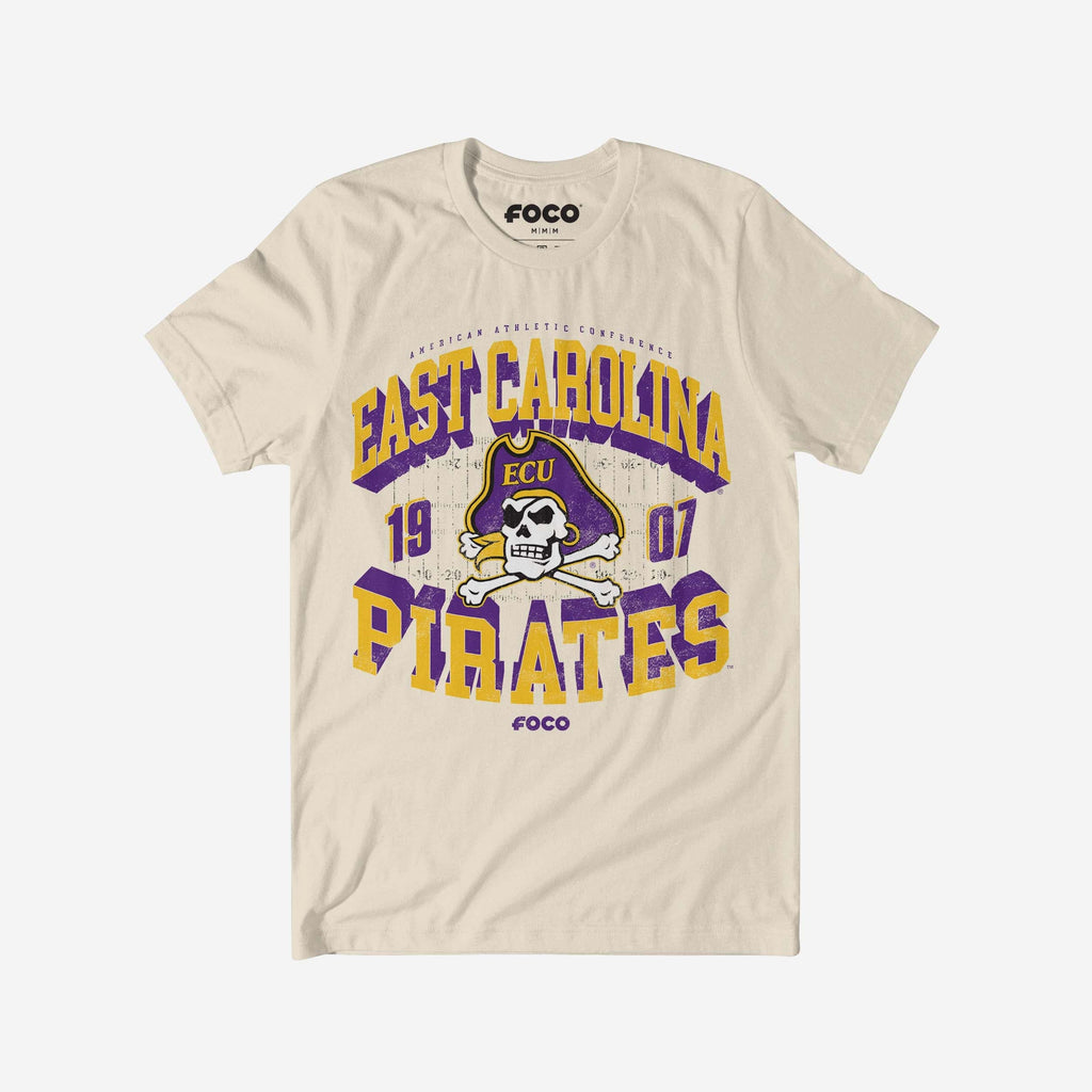 East Carolina Pirates Field Arched Wordmark T-Shirt FOCO S - FOCO.com