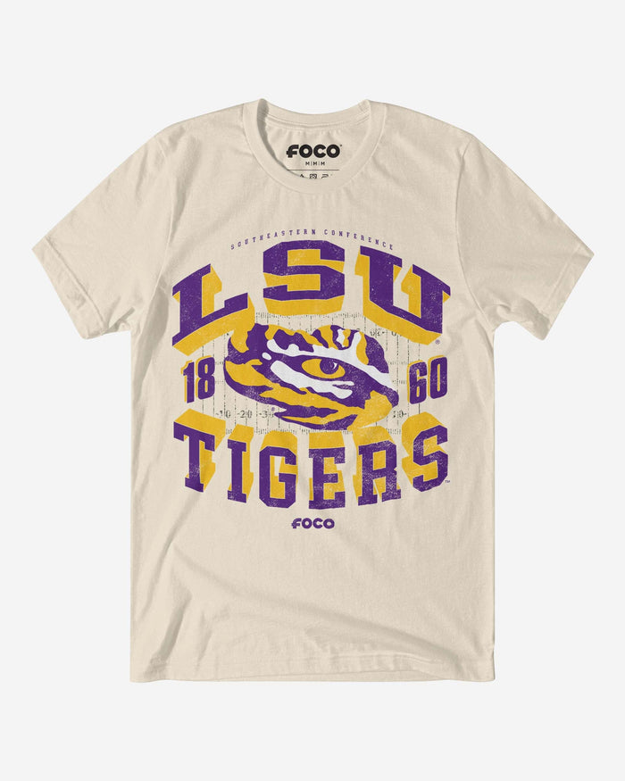 LSU Tigers Field Arched Wordmark T-Shirt FOCO S - FOCO.com