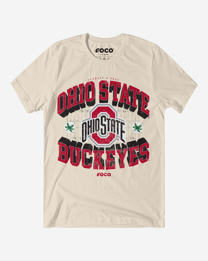 Ohio State Buckeyes Field Arched Wordmark T-Shirt FOCO S - FOCO.com