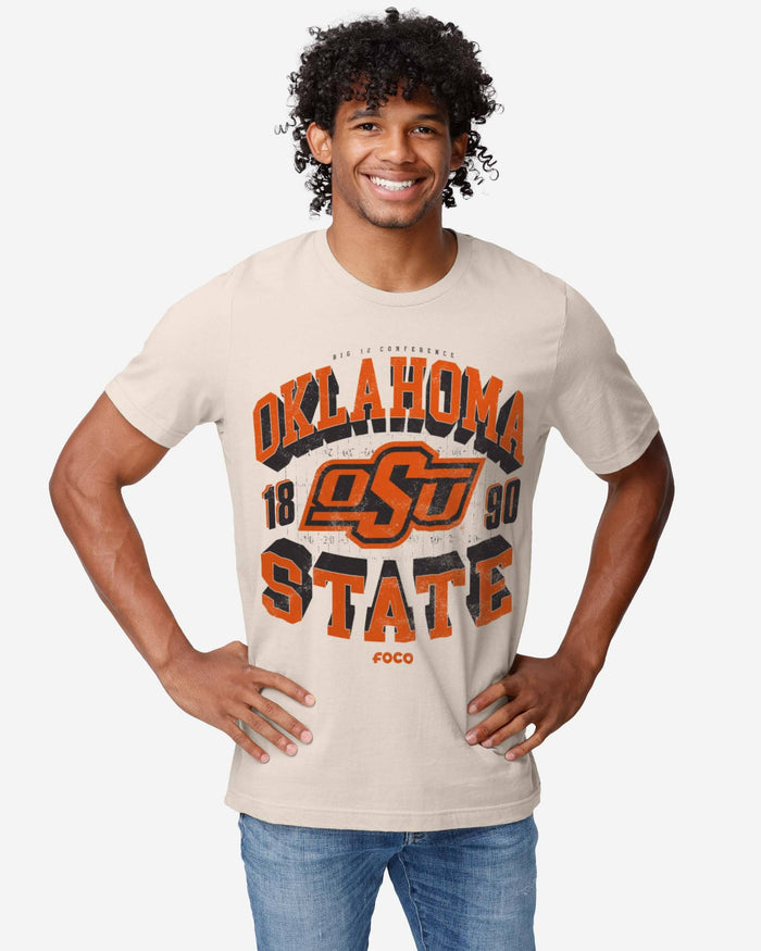 Oklahoma State Cowboys Field Arched Wordmark T-Shirt FOCO - FOCO.com