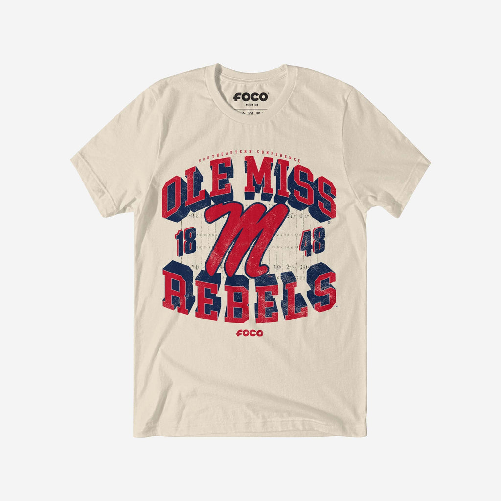 Ole Miss Rebels Field Arched Wordmark T-Shirt FOCO - FOCO.com