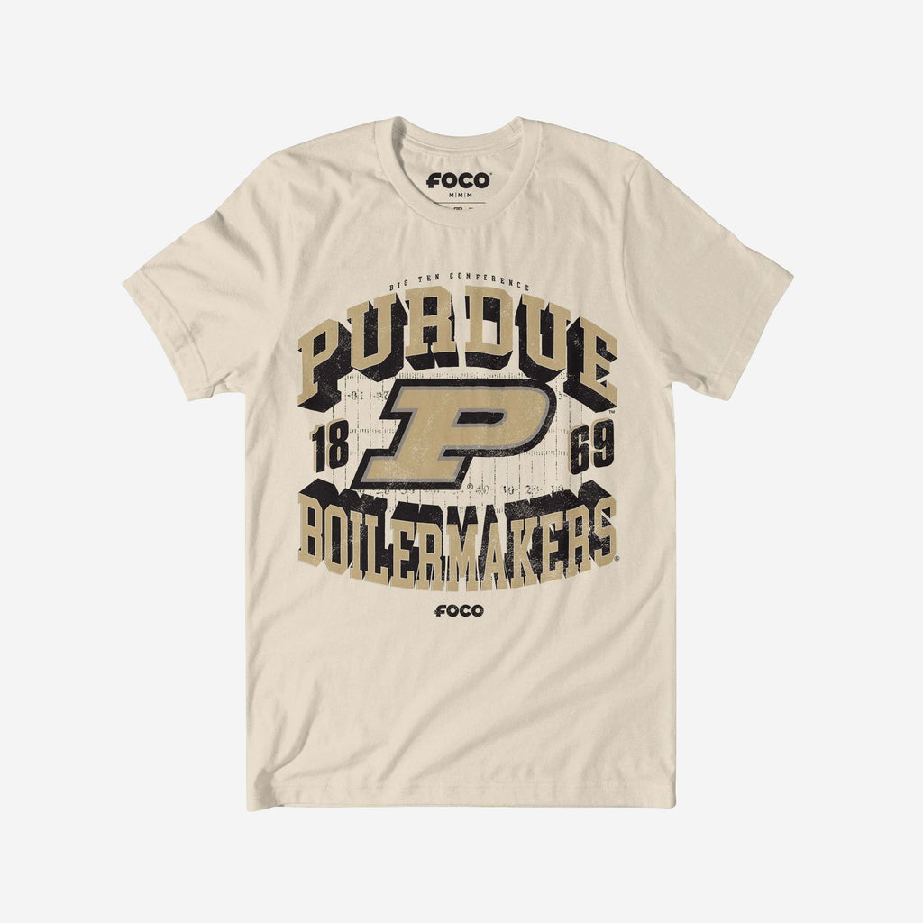 Purdue Boilermakers Field Arched Wordmark T-Shirt FOCO S - FOCO.com